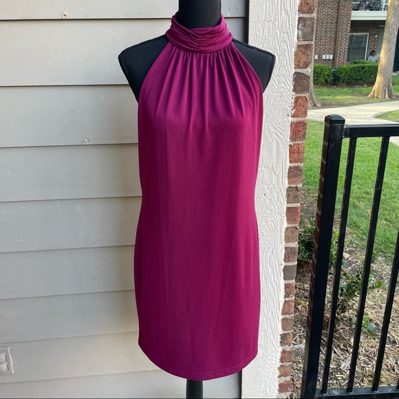 Rachel Zoe High Neck Shiley Dress (Boysenberry, 8) - Picture 3 of 14